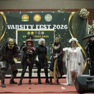 NEHU Varsity Fest 2026 cosplayers on stage
