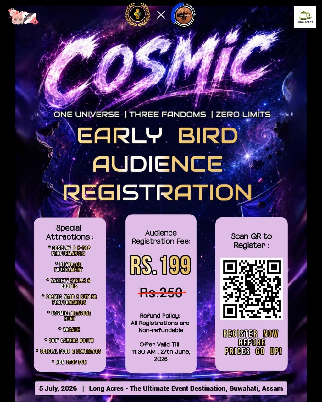 Cosmic guwahati early bird audience registration