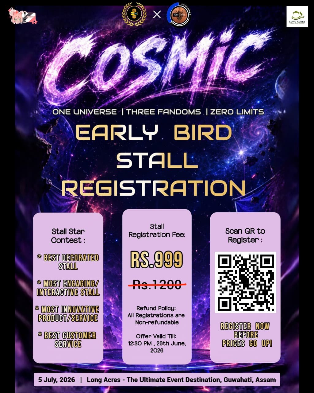 Cosmic guwahati early bird registration
